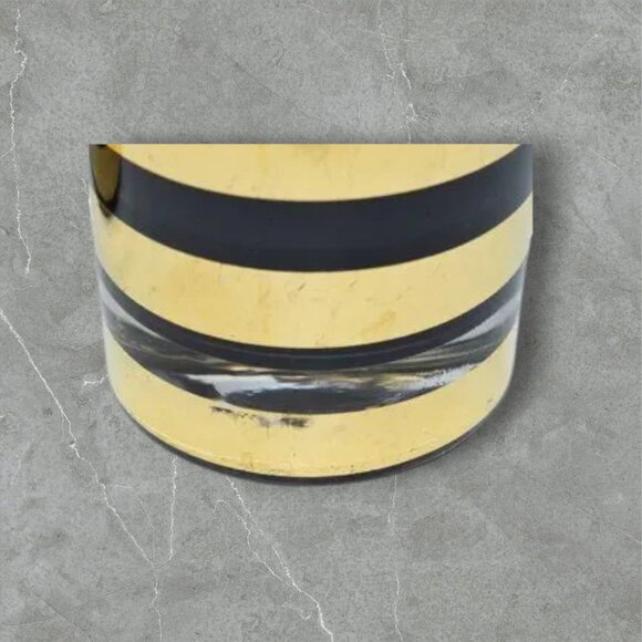 MCM Black with Gold Trim Hi-Ball Bar Drinking Glasses Set of 6 Tom Collins - Picture 9 of 9